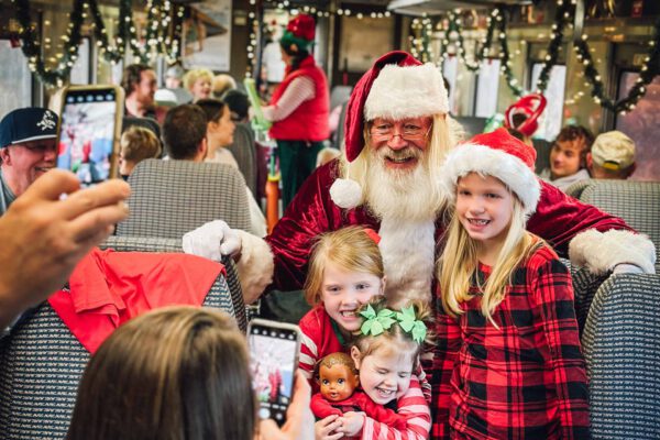 Family Photo aboard Indiana Christmas Train