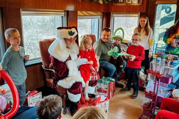 Santa Holds Court in Indiana Christmas Train